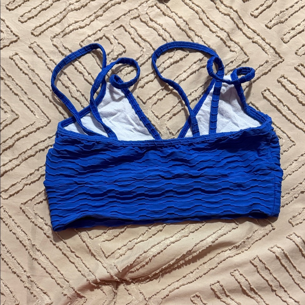 Booty by Brabants Electric Blue Textured Sports Bra - Picture 2 of 2